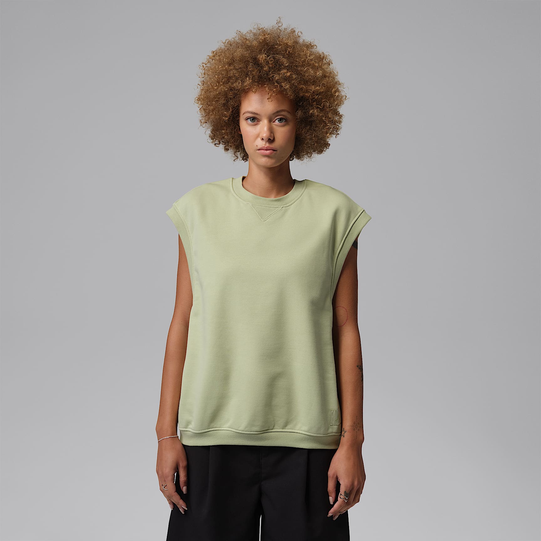 NIKE JORDAN デニムジャケット ニュートラルグレー　M Jordan Flight Fleece Women's Gilet. Nike LU
